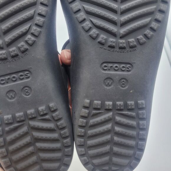 Crocs Swiftwater Sandals Women's Size 8 Black Casual Outdoor Beach Resort Comfy - Picture 7 of 7